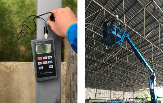 鋼結(jié)構(gòu)涂裝現(xiàn)場檢測